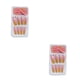 thumbnail image 4 of 1 juego de puntas francesas Prensa en las uñas Extensión de gradiente Calcomanías para uñas artificiales Envolturas Cubierta completa Kit de tipo 8 Pegamento 2g, gelatina 24 piezas 2piezas Minnieouse  CBP262045, 4 of 5