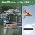 thumbnail image 5 of Window Bird Feeders for Outside, Clear Bird Window Feeder with 3 Strong Adhesive Sheets, Transparent Acrylic Bird House for Window Viewing, Removable Tray, Wild Bird Watching Gift, 5 of 6
