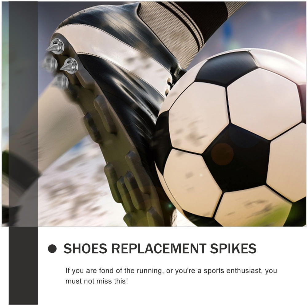 Nicehomfit Golf Shoes Spikes Silver Hard Steel Track and Field Anti-Slip 4Sets