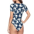 thumbnail image 4 of Balery Shark Women's Short Sleevee Crew Neck Bodysuit Tops Short Sleeve Tops Basic-XX-Large, 4 of 9