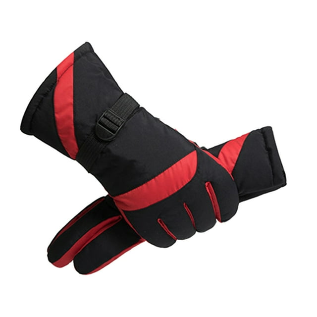 Guantes de esquí térmicos Qarigey pantalla táctil negro Rojo AP013064-01