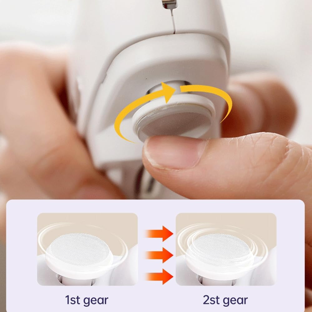 2026 New 3 in 1 Electric Nail Clipper, Multifunctional Nail Trimmer with, 2 Adjustable Speeds, LED Light & Chip Collecting Box, Suitable for Adults, Elderly
