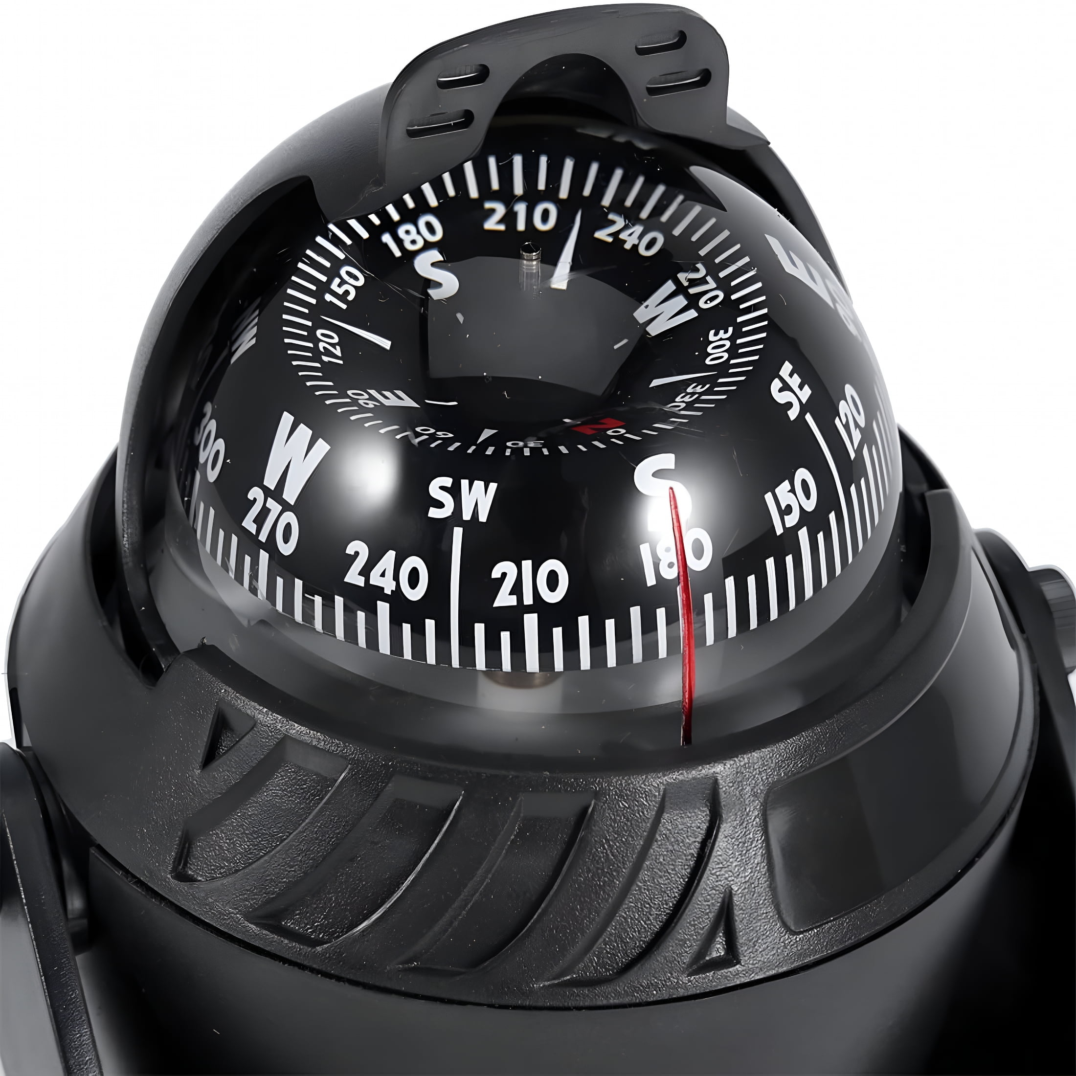 GJX Marine Compass Illuminated Dashboard Compass Boat Navigation Electronic Compass W/ LED Light Explorer Compass for Car Boat Automotive Compass, Black