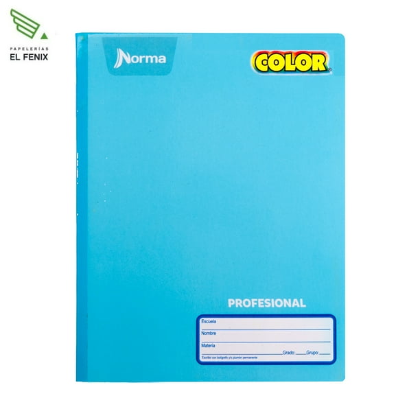 Cuaderno Norma Color Cosido Profesional Raya 100 Hojas Azul