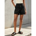 thumbnail image 2 of Summer Women High Waisted Casual Denim Shorts Denim Shorts Wide Leg Shorts with Pockets, 2 of 6