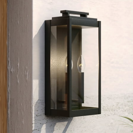 Vaxcel - Hampton - 2 Light Outdoor Wall Mount In Contemporary Style-15.5 Inches