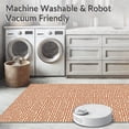 thumbnail image 5 of ODIKA 4'x6' Machine Washable Non-Slip Area Rug, Terracotta Trellis Square High Traffic Rug, Orange, 245205, 5 of 7