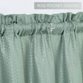 thumbnail image 2 of Valance for Bathroom, Waterproof Waffle Woven Textured Shower Curtain Valance Short Window Curtains, Rod Pocket Kitchen Valance Curtain Cafe Curtains, 60" x 15", Sage, 1xPanel, 2 of 4