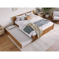 thumbnail image 4 of AFI Orlando King Wood Platform Bed with Footboard and Twin XL Trundle, Light Toffee, 4 of 15