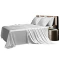 thumbnail image 2 of Yeacher Bedding Four Piece Set Household European and American Solid Color One Piece Imitation Silk, 2 of 8