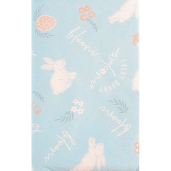 Every Bunny Welcome Happy Easter Collection Vinyl Flannel Backed Tablecloth 52" x 52" Square