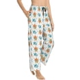 thumbnail image 2 of Uemuo Sea Turtle Pattern Women's Wide Leg Palazzo Lounge Pants with Pockets Light Weight Loose Comfy Casual Pajama Pants-, 2 of 9
