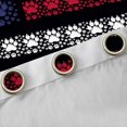 thumbnail image 4 of Manfei Patriotic USA Flag Kitchen Curtains, Striped Pet Paw Black Out Curtains Pack of 2 (42x63 Each), Black White Blue, 4 of 6