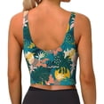 thumbnail image 3 of Xecao Hawaiian Style for Sports Bra with Removable Pads, Crop Tank Top Design, Women's Longline Sports Bra - Non-Wired - Large, 3 of 9