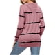 thumbnail image 4 of Puntoco - Camiseta holgada de manga larga con capucha y estampado de rayas casual para mujer Puntoco Puntoco-2532, 4 of 4