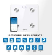 RENPHO Digital Body Weight Scale, Body Composition Monitor Health Analyzer with Smartphone App, FSA HSA Eligible, Ivory White