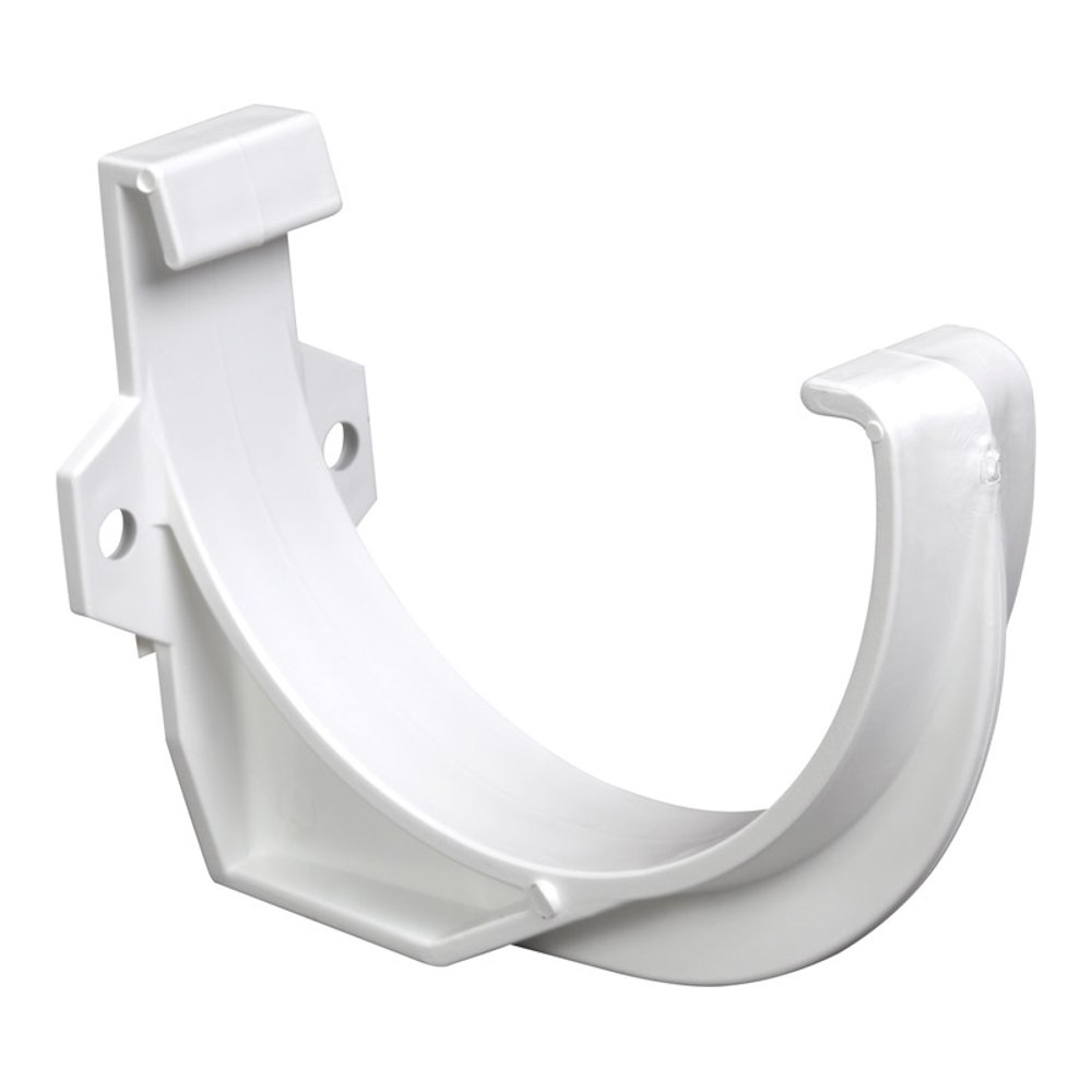 Plastmo Classic 4 in. W White Vinyl Half Round Gutter Bracket Walmart