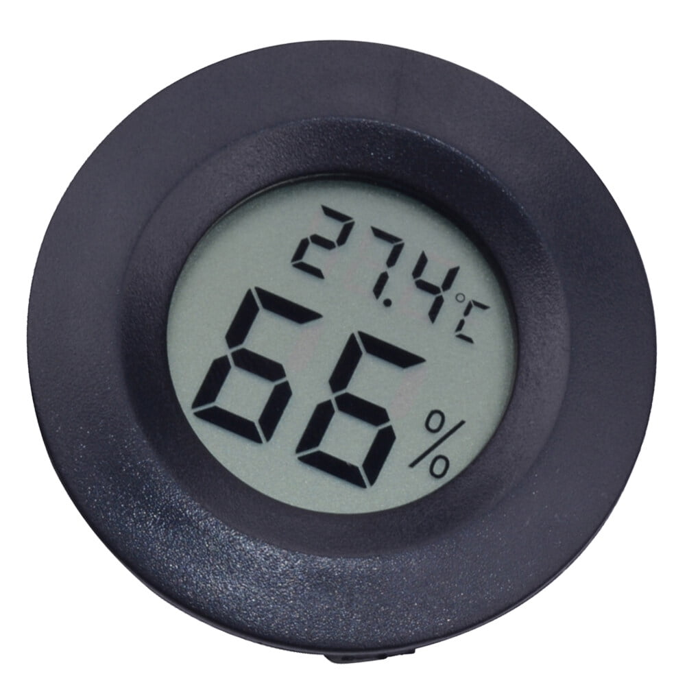 1pc Round Embedded Digital Thermometer Hygrometer For Reptile, Pet, Acrylic  Box