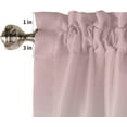 thumbnail image 5 of Kitchen Curtain 2 Panels Curtains 63 Inch Length, Ombre, Curtains Rod Pocket Curtains Window Drapes Treatment Window Cafe Curtains Gradient Pink and Grey, 5 of 5
