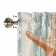thumbnail image 4 of Coastal Starfish Valances for Windows Farmhouse Kitchen Curtains Valances Rod Pocket Valance Curtains for Kitchen Windows Ocean Watercolor Coral Stripe Window Valances for Bathroom Bedroom 54"x18", 4 of 6