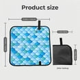thumbnail image 3 of Fish Scale Pattern Foldable Seat Cushion for Bleachers, Stadium Seats, Camping & Outdoor Events, Portable Lightweight Pad with Carabiner, 3 of 6