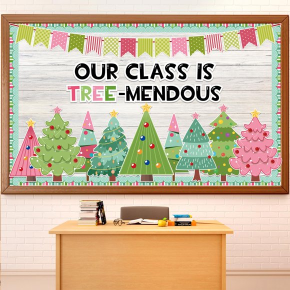 Set de tablones de anuncios gisgfim con forma de árbol de Navidad con recortes de papel