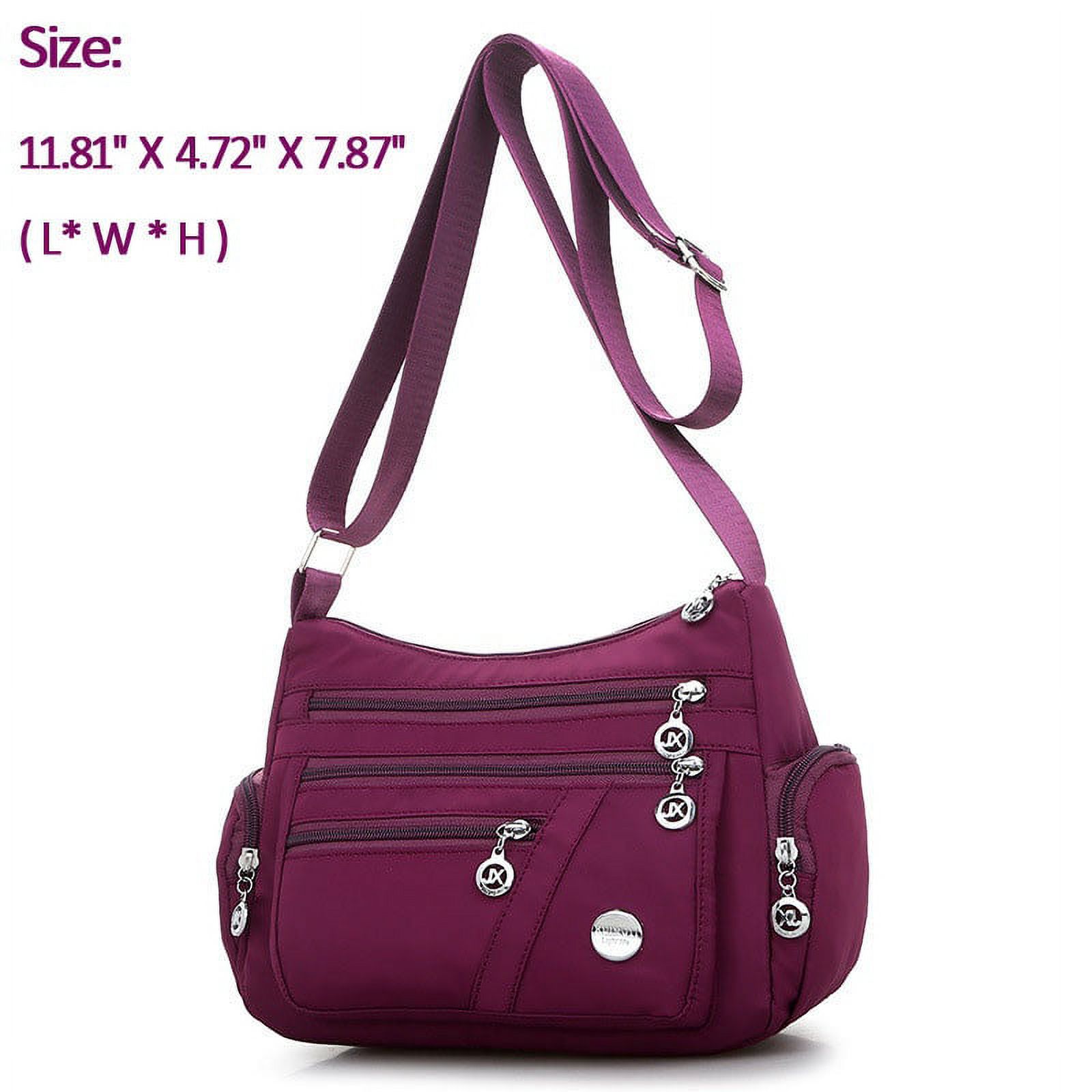 Multi Pockets Crossbody Bag for Women Waterproof Nylon Single Shoulder ...