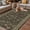 Dark Brown, variant on Navy Blue Floral Outdoor Rug for Patio/Deck/Porch, Non-Slip Large Area Rug 3 x 5 Ft, Ethnic Tribe Abstract Art Flowers Indoor Outdoor Rugs Washable Area Rugs, Reversible Camping Rug Carpet Runner
