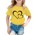 thumbnail image 2 of WEAIXIMIUNG Vêtements pour Adolescentes Rentrée des Classes T-Shirt Graphique Mignon Col Rond Manches Courtes Été Décontracté 130, 2 of 6