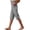 Gray, variant on UAMVSH Bermuda Shorts for Womens Side Split Summer Beach Shorts Knee Length Elastic Wasit Casual Long Shorts with Pockets