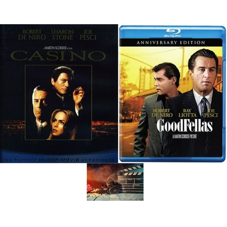Goodfellas & Casino 2 Blu Ray Set Martin Scorsese Double Feature Robert De Niro Joe Pesci Includes Glossy Print Movie Set Camera Art Card