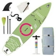 thumbnail image 3 of Inflatable Stand Up Paddle Board 11'x34"x6" With Premium SUP Accessories & Backpack, Wide Stance, Bottom Fin for Paddling, Paddle, Leash, Surf Control, Non-Slip Deck for Youth & Adult, 3 of 9