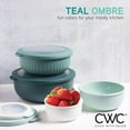thumbnail image 5 of COOK WITH COLOR Meal Prep Containers, Wide Mixing Bowls Food Storage with Lids, Teal Ombre, 8 Pc Set, 5 of 8