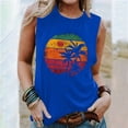 thumbnail image 2 of IROINNID Women's Sleeveless Casual Tops Round-Neck Pullover Retro Printing Vest Under 10$, 2 of 2