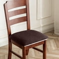 thumbnail image 7 of Dining Chair Seat Cover Stretch Protector Elastic Fit With Button Accent,Washable Non Slip Cushion Slipcover Modern Design,Kitchen Dining Room Chair Protection for Home Party Restaurant Event-Coffee, 7 of 7