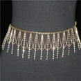 thumbnail image 6 of Belly Dance Waist Chain For Lady Shiny Rhinestone Tassel Body Jewelry Stage Performance Party Dress Metal Chain, 6 of 7