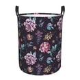 thumbnail image 6 of Lsque Roses Flowers pattern Laundry Hamper Basket, Tall Woven Rope Hamper Basket for Clothes, Lightweight Storage Basket, Collapsible Waterproof-Small, 6 of 8