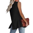 thumbnail image 2 of Women Casual Blazers Vest Sleeveless Open Front Work Office Vest Lapel Button Jacket, 2 of 5