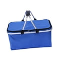 thumbnail image 3 of Cesta de picnic de aislamiento Cesta de comestibles Bolsa de comestibles portátiles portátiles plegables para bocadillos de mochilas de pesca de viaje Azul, 3 of 8