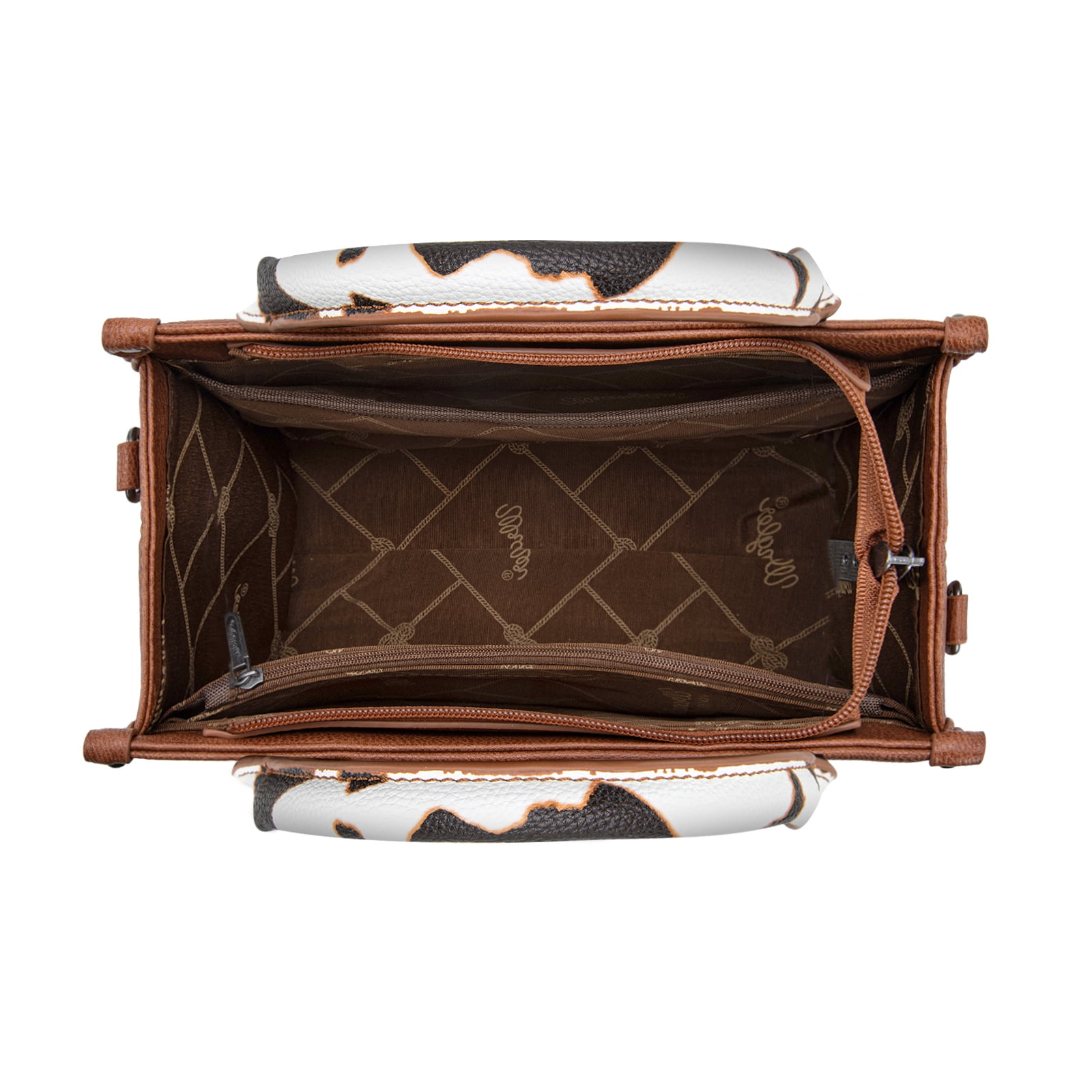 Wrangler Aztec Tote Bag for Women Boho Shoulder Purse, Cow-Brown