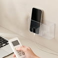 thumbnail image 5 of Usloyux Under $5 Wall Mount Phone Holder, Punch-Free Wall-Mounted Mobile Phones Charging to Stand, Sticky Remote Control Storage Box Bedside Lazy Mobile Phone Rack, Multipurpose Storage Box, 5 of 7