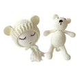 thumbnail image 1 of Accesorios de fotografía para recién nacidos, juguetes de oso de punto para niños y niñas de ganchillo con sombrero de oso, adecuado para bebés de 0 a 2 meses (blanco) Feliz Sencillez, 1 of 2