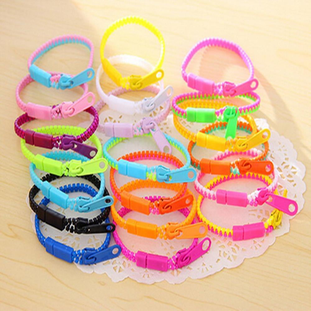 Two-Color Zipper Bracelet Fidget Products Kids Sensory Toy Stress RelieToys 