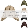 thumbnail image 4 of TGSLY Asymmetric Wrap Belt Cropped Coat for Women Lightweight Shawl Lapel Open Front Jacket Loose Casual Solid Color Puff Long Sleeve Crop Outerwear L, 4 of 8