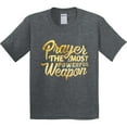 thumbnail image 3 of Inktastic Prayer Power Gold Youth T-Shirt, 3 of 5