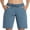 Blue, variant on Charmo Women Bermuda Shorts with Pockets Athletic Knee Length Workout Biker Shorts