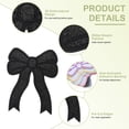 thumbnail image 3 of Glitter Bow Iron on Patches Sequin Sew on Bows Embroidered Applique Fit for Jeans Jackets Women Clothes Hats Backpacks Black, 3 of 7