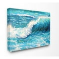 thumbnail image 2 of The Stupell Home Decor Bright Teal Blue Painterly Ocean Waves Canvas Wall Art, 2 of 6