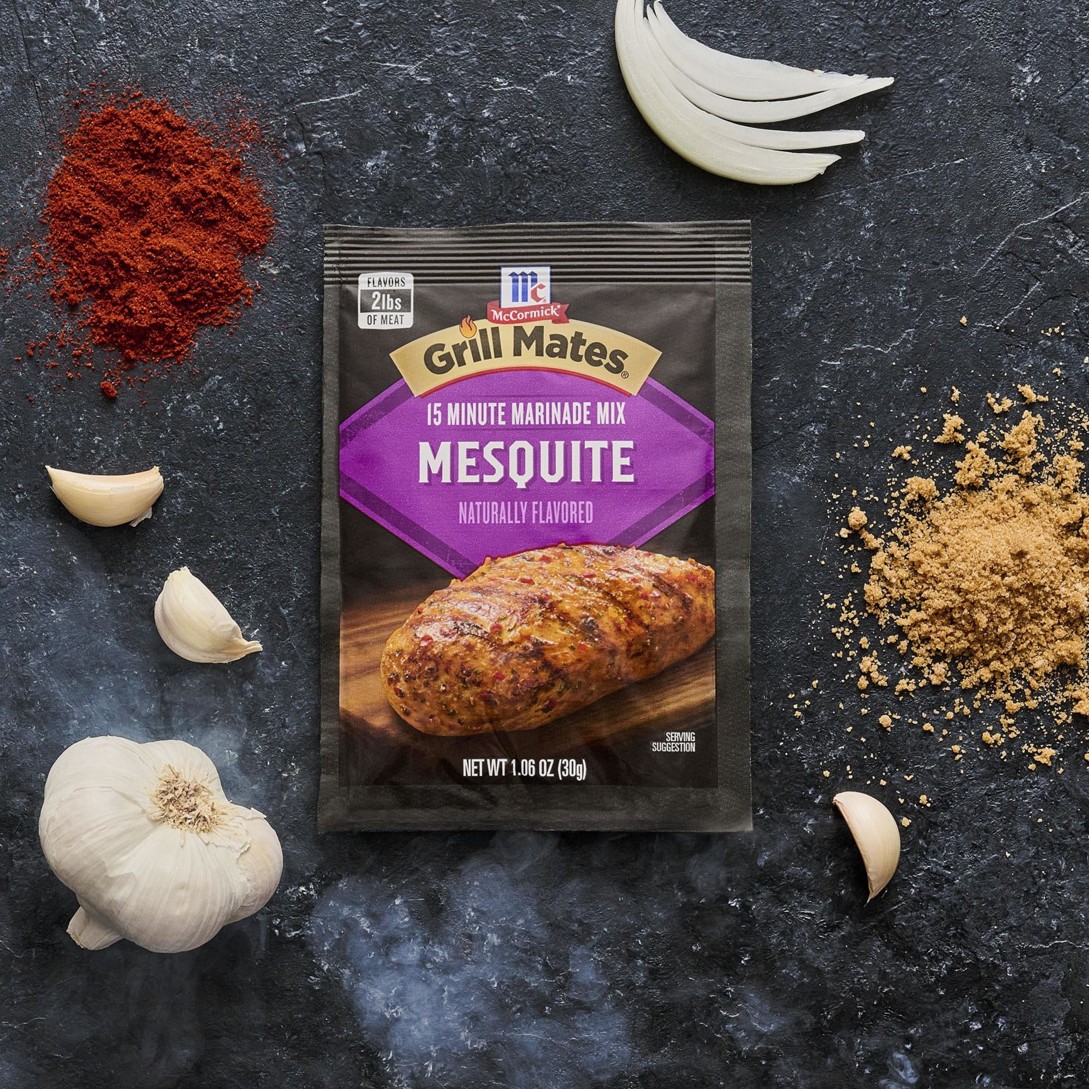(8 pack) Grill Mates Seasoning Mix, Mesquite Marinade, 1.06 oz Packet