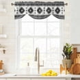 thumbnail image 3 of Gray Boho Tie Up Valance Curtains for Windows, Kitchen Curtains Window Treatments, Southwest Aztec Country Geometric Aesthetic Short Window Shades Valances for Bedroom Bathroom Cafe 54"x18", 3 of 8